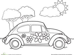 vw beetle coloring pages  coloring pages