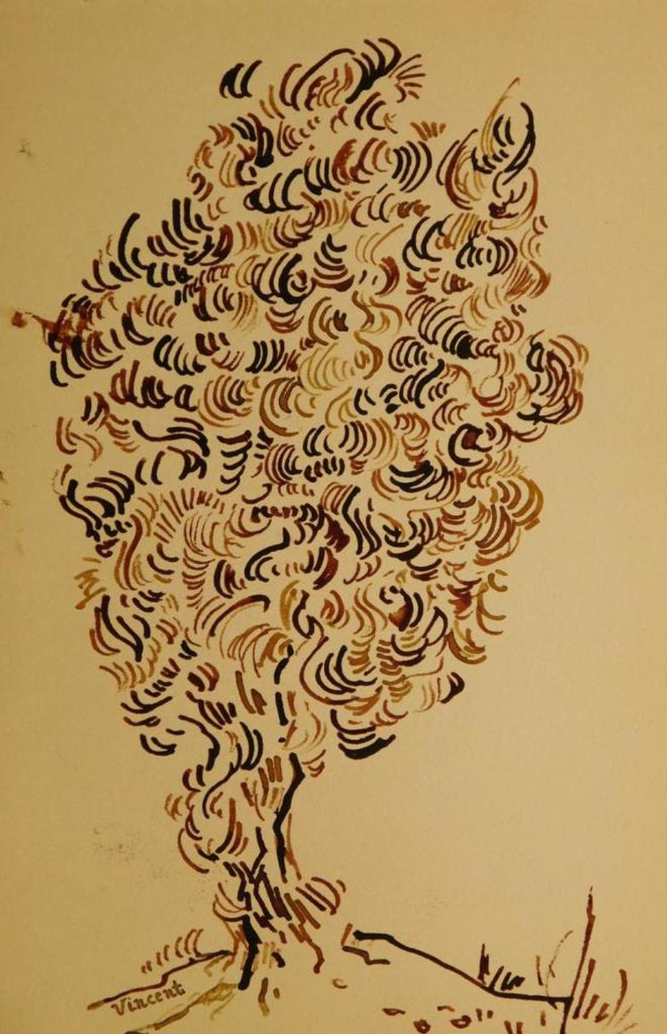 Pen and ink drawings attributed to Vincent van Gogh will ...