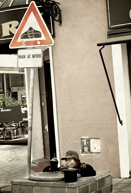 Man at work in Bratislava