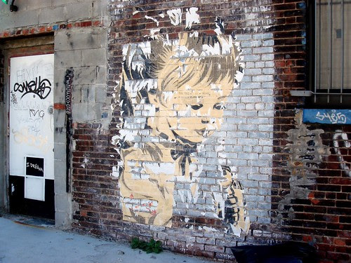 Wall with child's face