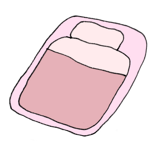 布団のイラスト かわいいフリー素材が無料のイラストレイン