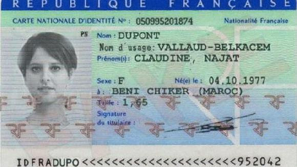 La fausse carte d'identité de Najat Vallaud-Belkacem