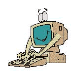 cartoon of computer inputting its own information