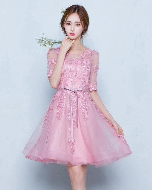 ボレロ無しでもフォーマル感たっぷり 結婚式の袖ありワンピース 袖ありドレス Dress Code Note