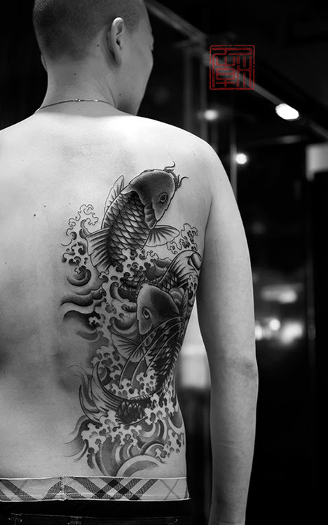Hình xăm cá chép hóa rồng đẹp 2014