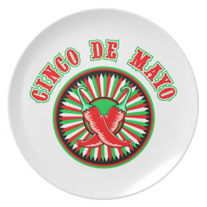 Cinco de mayo w pepper seal dinner plate