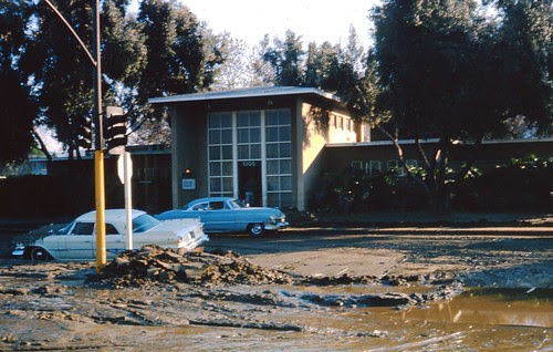 Administration Building - Baldwin Hills Village after Baldwin Hills dam break Dec  1963 by srk1941