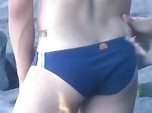 Balls Bulge Speedo Beach Tube Grandpa