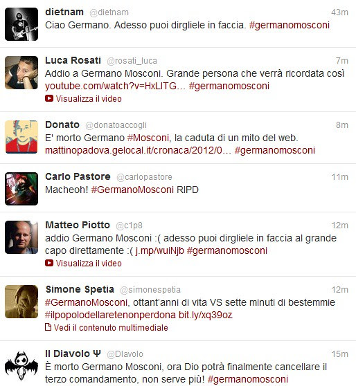 E Morto Germano Mosconi Giornalettismo