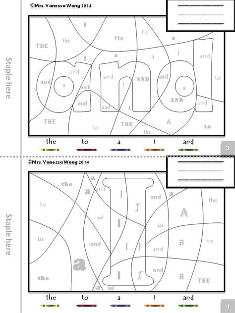  my sight words coloring book pre primer level full version sight word