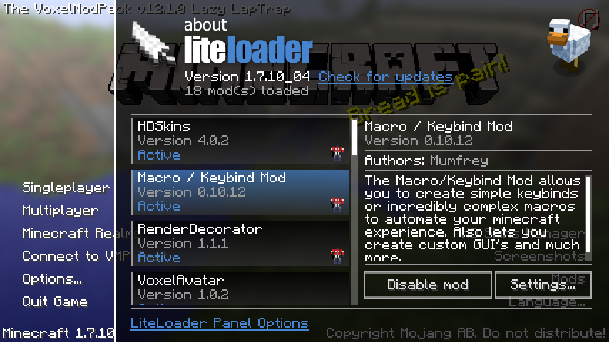 LiteLoader - Minecraft Mods - Mapping and Modding: Java 