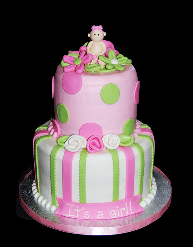 pink and green aby shower