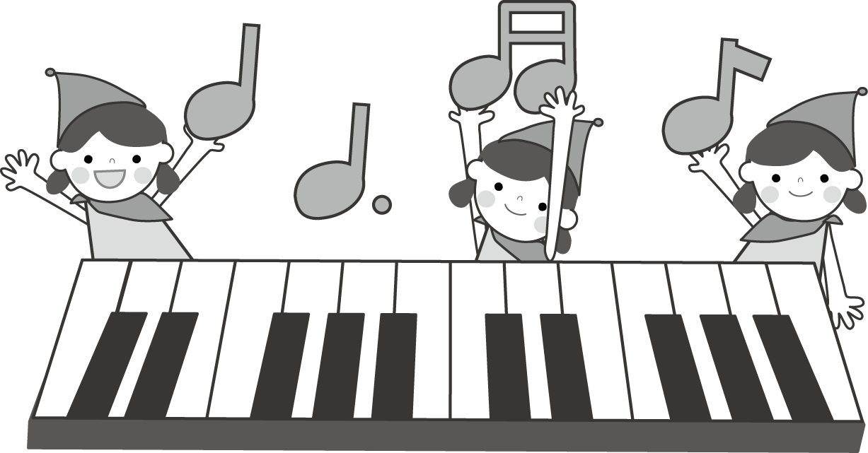 音符と子どものイラスト 無料イラスト フリー素材 ３