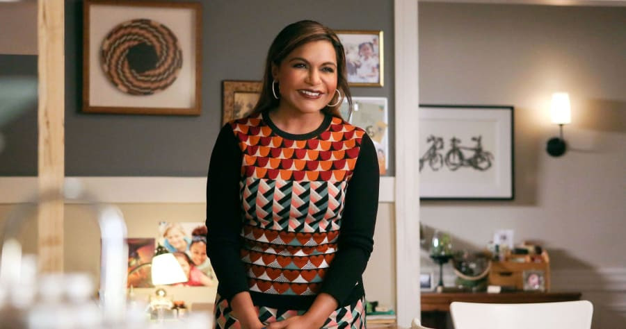 THE MINDY PROJECT -- "Take My Ex-Wife Please" Episode 510 -- Mindy acts out after learning that BenÃ­s super-hot ex-wife is in town visiting him. Anna, having trouble at home, begrudgingly asks her coworkers for help. Dr. Mindy Lahiri (Mindy Kaling), shown. (Photo by: Vivian Zink/Hulu)