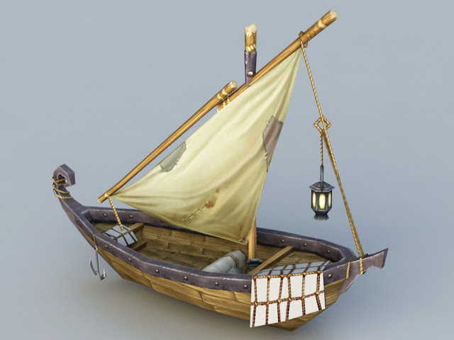 Medieval Fishing Boat 3d model 3ds Max files free download ...