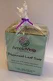 Pure Organic Bath Bar Soap by AmeliaViola Naturals (Peppermint Leaf Soap - 4 Pack)