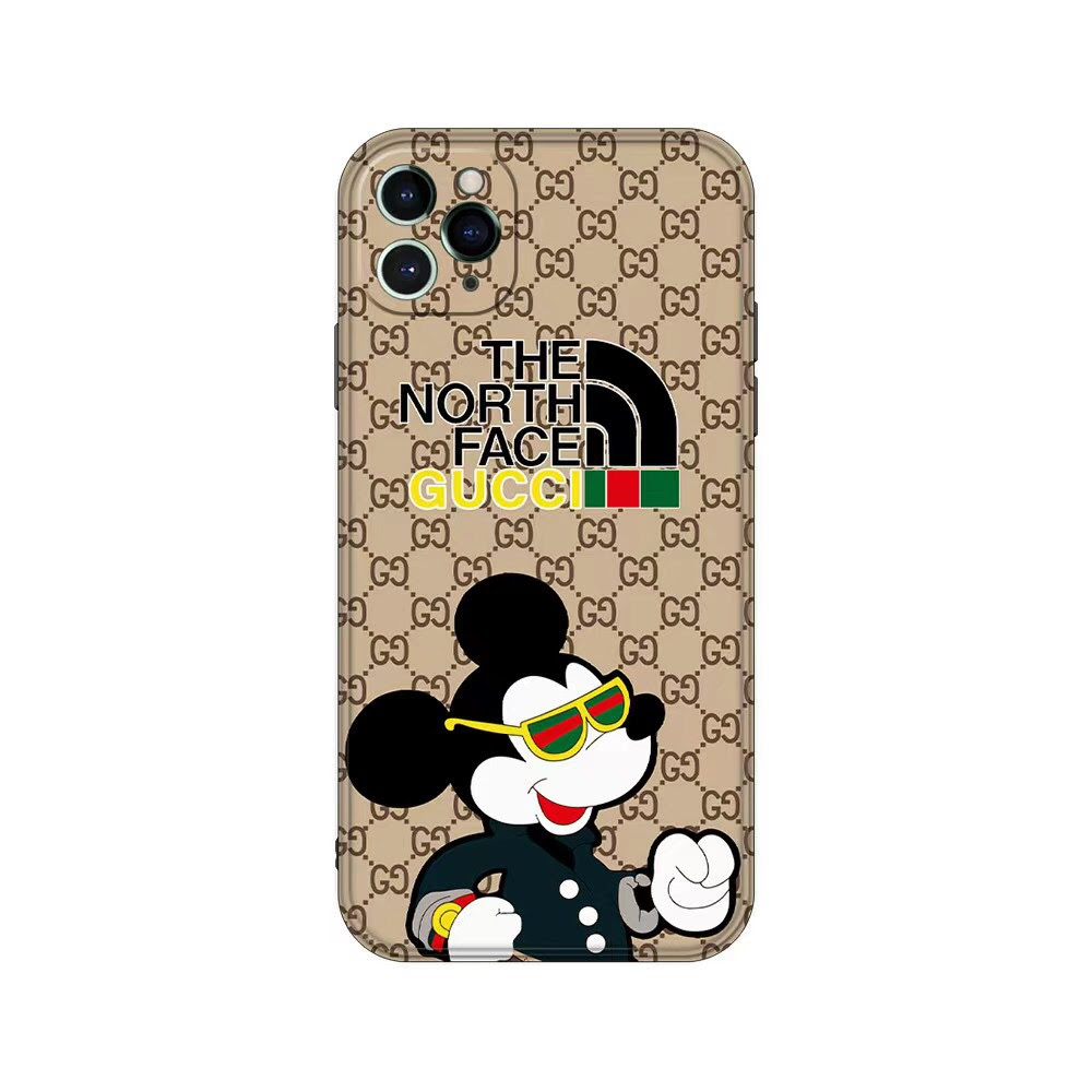 Gucci ノースフェイス コラボ Iphone 12 12proケース 男女兼用 オシャレ グッチ ミッキー アイフォン12pro Max 12miniケース