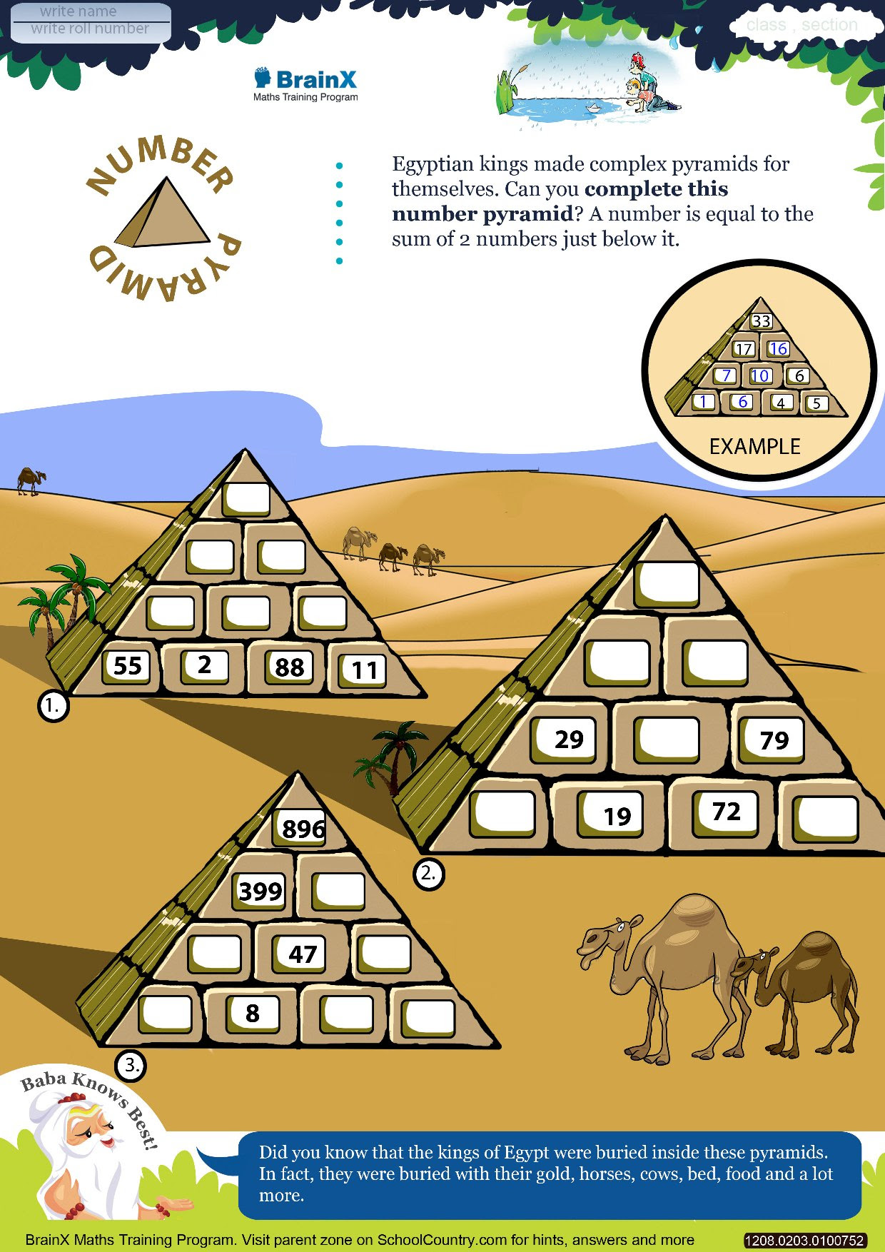 Printable Subtraction Math Olympiad Worksheets for kids of ...