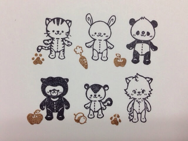 ぷっくり多肉 Kurogoma はんこ 消しゴムはんこ 動物