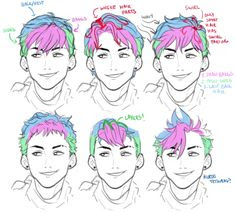 Beautiful Male Hairstyles Drawing Anime