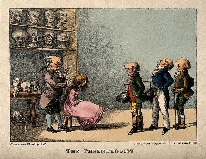 File: Franz Joseph Gall examinando a cabeÃÂ§a de uma menina muito jovem, Wellcome V0011119.jpg
