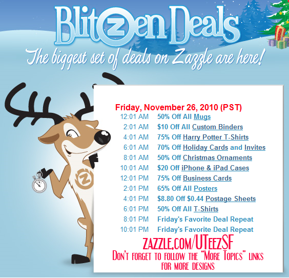 Black Friday Sales for Holiday Gifts at UTeezSF.com
