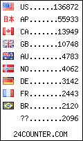 visitors by country counter