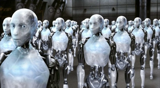 In theory, Google's technology could let users command robots to do the housework, but it could also use the so-called army of robots for military operations. Skeptics called to mind I, Robot (pictured), the dystopian film starring Will Smith in which robots that were designed to serve humans end up taking over the world