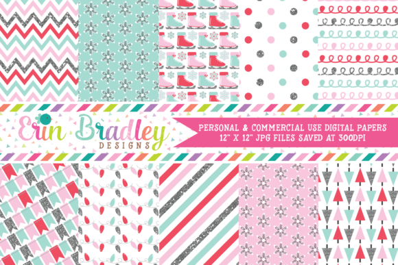 Free SVG Glittery Winter Digital Papers Print on Demands Design by Erin Bradley
Designs Compatible with Silhouette