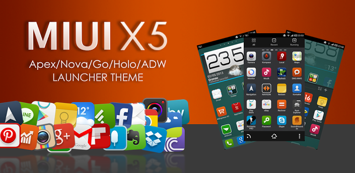 MIUI X5 HD Apex/Nova/ADW Theme apk