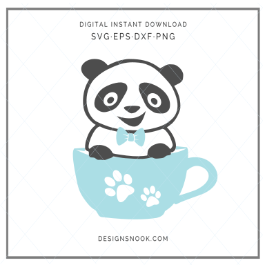 Download Baby Panda In A Cup Svg Designs Nook
