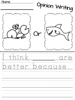 Printable homeschooling opinion writing worksheets | would you rather | this or that | free write | preschool kindergarten 1st grade |. kindergarten opinion writing worksheets by kiddie kreations tpt
