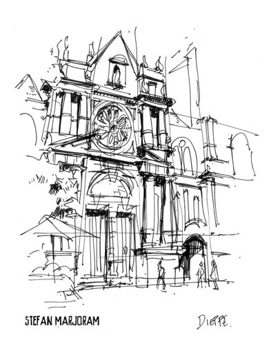 Dieppe church by Stefan Marjoram