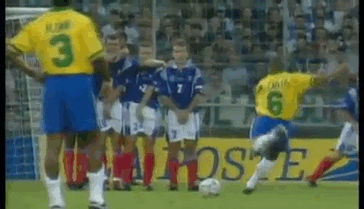 Greatest Free Kick Of All Time By Roberto Carlos Gifs