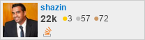 profile for shazin on Stack Exchange, a network of free, community-driven Q&A sites
