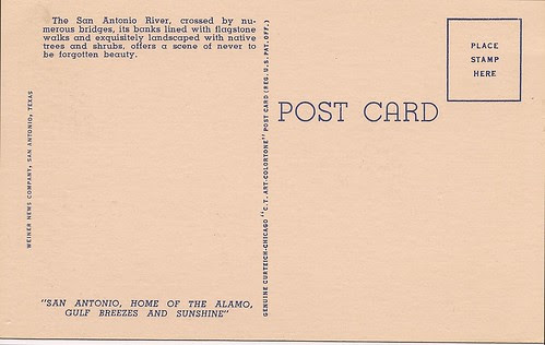River Walk Postcard San Antonio