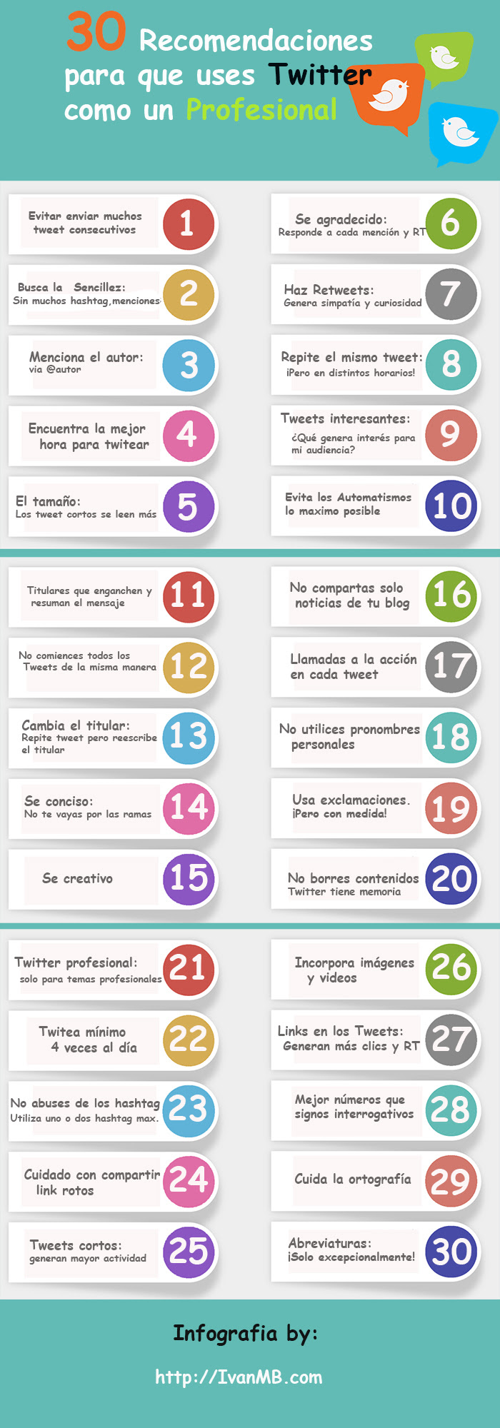 30 recomendaciones para usar Twitter como un profesional