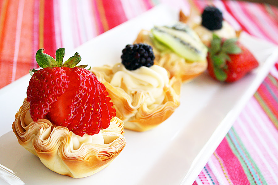 Fresh Fruit Phyllo Tartlettes - The Comfort of Cooking
