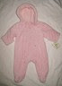 NWT LITTLE ME INFANT GIRLS SNOWSUIT BUNTING PINK QUILTED SIZE 6/9 MONTHS