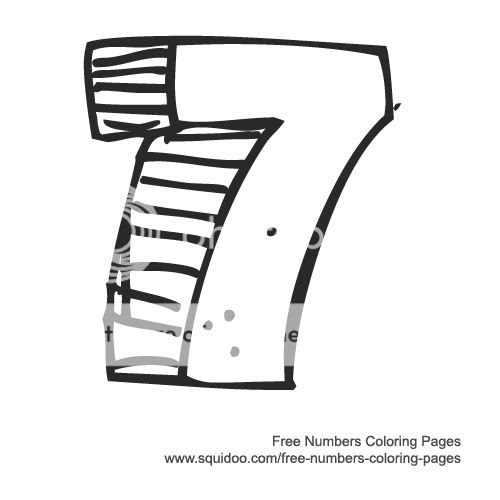 Number Coloring Page - Caveman 7