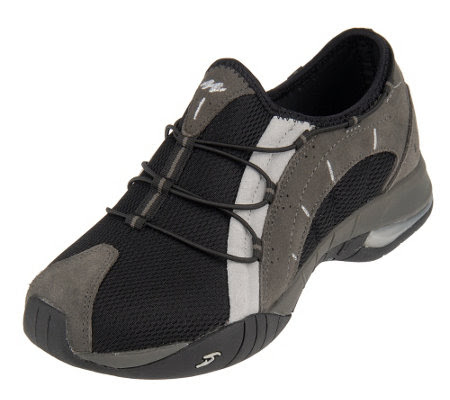 Naturalizer Natural Sport Suede and Mesh Slip-on Shoes wBungee Lacing ...