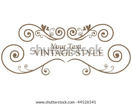 Logo Design Vintage on Vintage Retro Frame For Design Stock Photo 44526541   Shutterstock