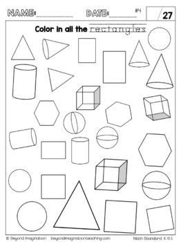  kindergarten math worksheets geometry identify and describe shapes