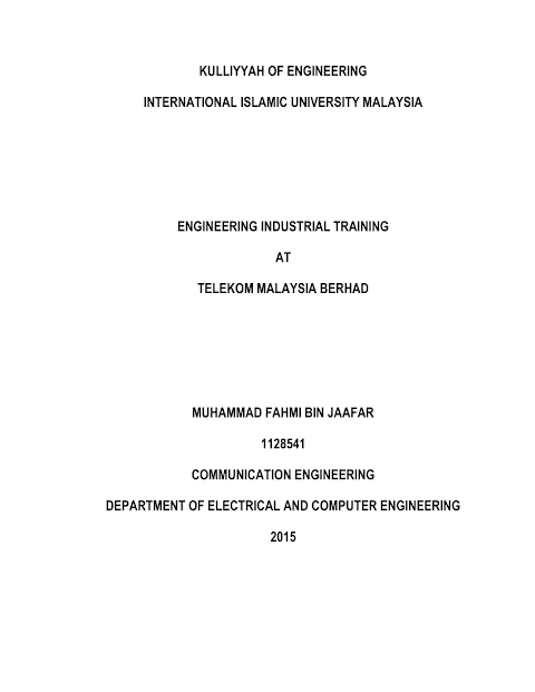 Industrial Training Report Example - Writing and Presenting an Industrial Training Report - Fill & sign online, print, email, fax, or download.