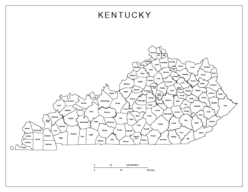 printable county map of kentucky Kentucky Labeled Map printable county map of kentucky
