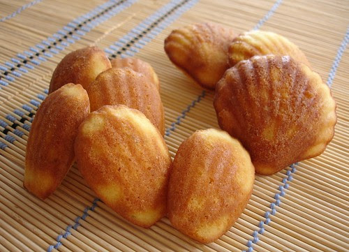 Lime honey madeleines