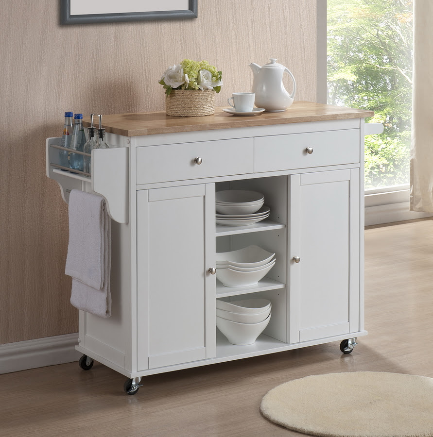 MODERN WHITE LACQUERED KITCHEN CART CENTER ISLAND STORAGE MODERN WHITE LACQUERED KITCHEN CART CENTER ISLAND STORAGE