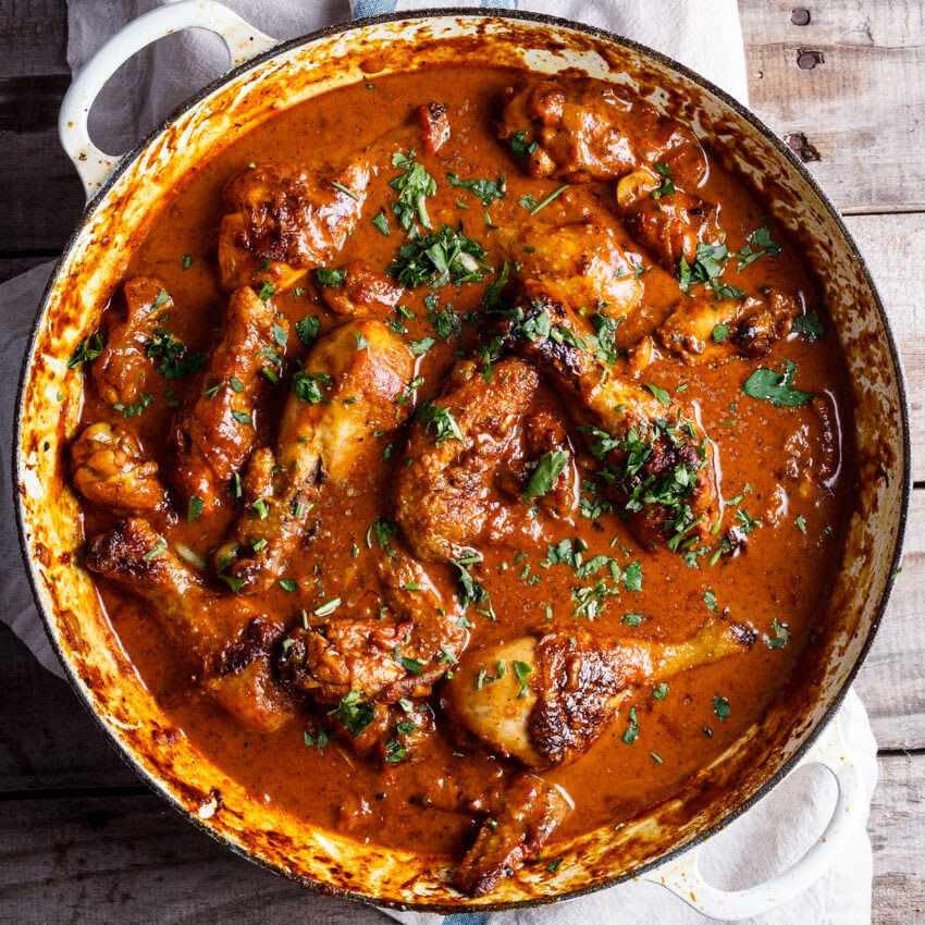 Easy weeknight chicken curry with cucumber yoghurt and 