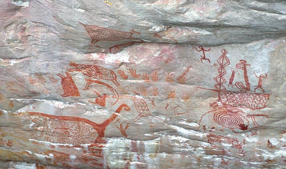 Pinturas rupestres fotografiadas, Cerro Campana, Chiribiquete.
