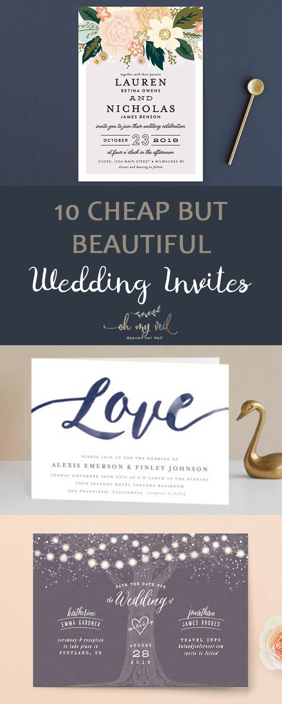 10 Cheap but Beautiful Wedding Invites ~ Oh My Veil-all things wedding